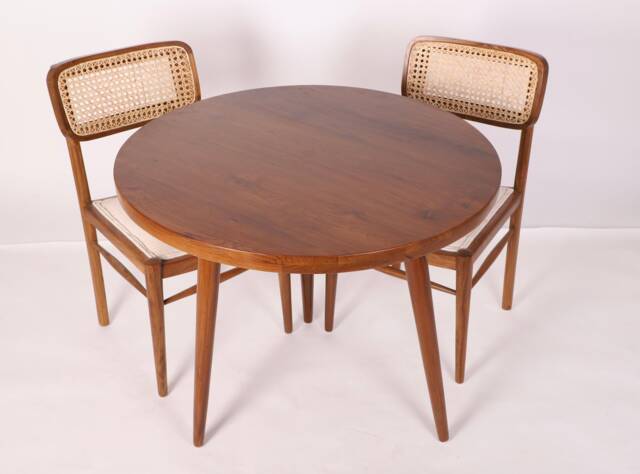 Round Dining Table, Kitchen Table, Made Of Solid Teak Handcrafted in India - image 1