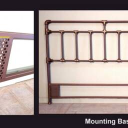 Iron Headboard Roxani - Handmade Wrought Metal - Industrial Bedroom Decor - thumbnail 4