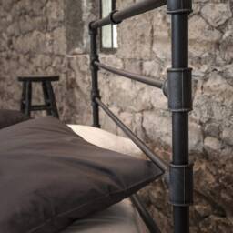 Iron Headboard Roxani - Handmade Wrought Metal - Industrial Bedroom Decor - thumbnail 2