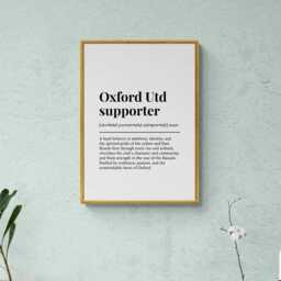 Oxford United Supporter Funny Definition Sport Football Gift Wall Art Print - thumbnail 3