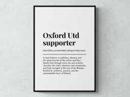 Oxford United Supporter Funny Definition Sport Football Gift Wall Art Print - thumbnail 1