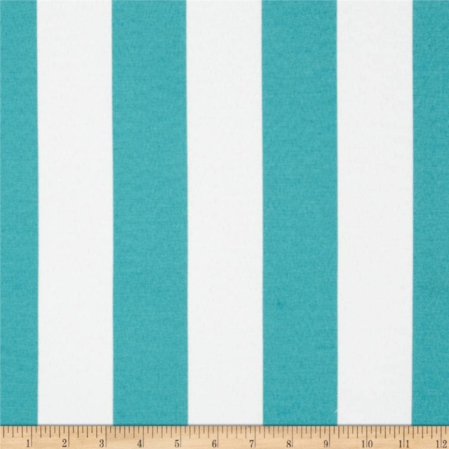 "Turquoise Outdoor Pillow -Summer Pillow-striped Cover-Patio Pillow16"", 17"", 18"", 20"" 24"" 26" - image 1