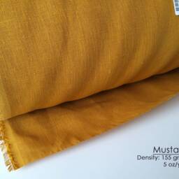 Mustard Natural Linen Pillowcase, Eco Friendly Softened Pillow Case, All Sizes Standard, Sham, Queen, King, Body. Luxury Pure - thumbnail 4