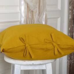 Mustard Natural Linen Pillowcase, Eco Friendly Softened Pillow Case, All Sizes Standard, Sham, Queen, King, Body. Luxury Pure - thumbnail 2