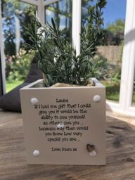 Best Friend Personalised Flower/Plant Pot Special Friend Gift Shabby Chic Style. Friendship Lifelong Christmas Birthday Any Names