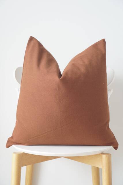 Brown Tribal Hemp Hand Woven Natural Dye Color Hmong Lumbar Pillow Cover - image 1