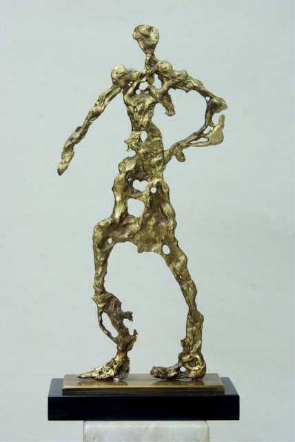 Bronze Modern Figurine Sculpture Art Deco Signed New Statue With Marble Base - image 1