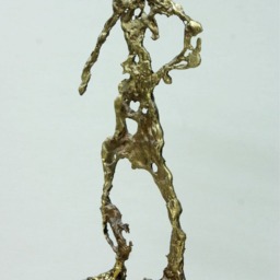 Bronze Modern Figurine Sculpture Art Deco Signed New Statue With Marble Base - thumbnail 2