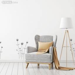 Linnea Spring Flower Stencil - Scandi Style Wall & Furniture Stencils From The Studio. Floral Reusable Stencil For Home Decor. 10584 - thumbnail 2