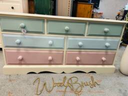 Girls Bedroom Children's Large Double Chest Of Drawers Pastels
