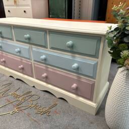 Girls Bedroom Children's Large Double Chest Of Drawers Pastels - thumbnail 3