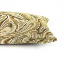 Green & Gold Throw Pillow Cover 12x24 Abstract Upholstery Fabric Pillowcase - thumbnail 2