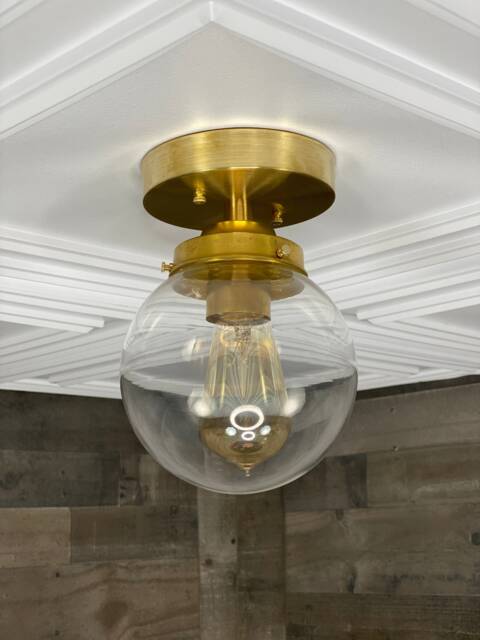 Bjorn Modern Single Light 6In Globe Ceiling Kitchen Flush Mount - image 1