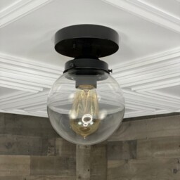 Bjorn Modern Single Light 6In Globe Ceiling Kitchen Flush Mount - thumbnail 3