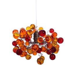 Bubbles Lighting, Ceiling Pendant Light With Orange & Red Wine Bubbles - thumbnail 3