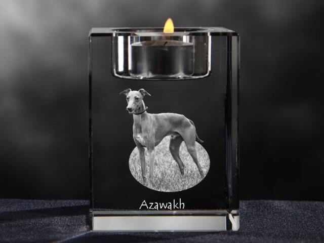 Azawakh 2, Crystal Candlestick With Dog, Souvenir, Decoration, Limited Edition, Collection - image 1