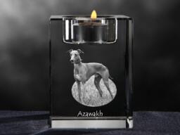 Azawakh 2, Crystal Candlestick With Dog, Souvenir, Decoration, Limited Edition, Collection - thumbnail 1