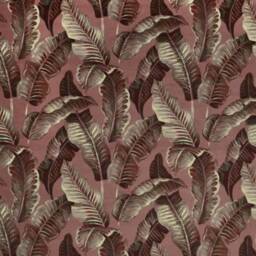 Pink Leaves Velvet Drum Lampshade, Tropical Ceiling Light Shade - thumbnail 2