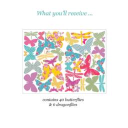 Shanghai Butterfly Wall Stickers - Fabric Decals, Not Vinyl - thumbnail 3