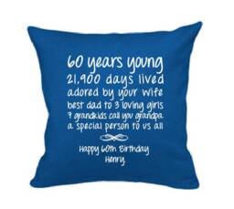 Special Milestone Birthday Pillow With Your Custom Details To Celebrate Any Year. 50Th, 60Th, 100Th & More Perfect For That Special One