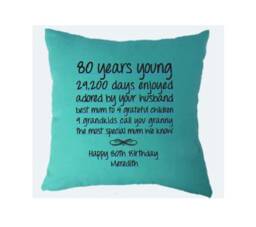 Special Milestone Birthday Pillow With Your Custom Details To Celebrate Any Year. 50Th, 60Th, 100Th & More Perfect For That Special One - thumbnail 2