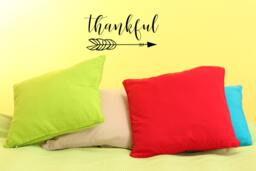 Thankful With Arrow - Vinyl Decals -Stickers Wall Decor Arrows Home Stickers - thumbnail 1