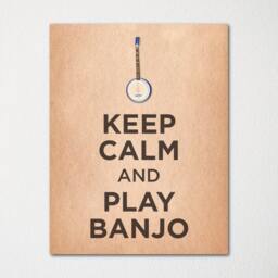 Keep Calm & Play Banjo - Fine Art Print Choice Of Color Purchase 3 Receive 1 Free Custom Prints Available - thumbnail 3