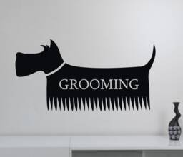 Pet Grooming Wall Decal Vinyl Sticker Window Logo Animal Decorations Dog Lover Gift Puppy Shop Salon Decor Poster Mural Petg4 - thumbnail 1