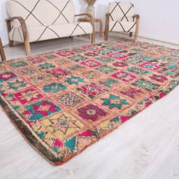 Vintage Boujaad Rug, Pink Moroccan Rug, 6x10 Ft - thumbnail 3