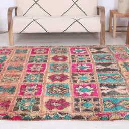 Vintage Boujaad Rug, Pink Moroccan Rug, 6x10 Ft - thumbnail 4