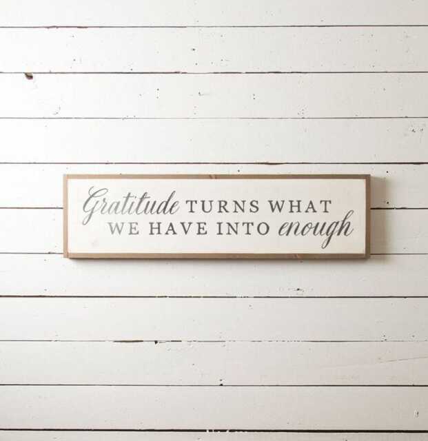 Gratitude Wall Sign - Farmhouse Living Room Decor - 31x8.5, Christian Style - image 1