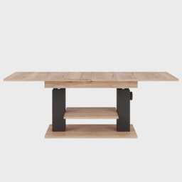 Furneo Moduvo Halifax Oak Effect, Extending Coffee Table To Dining Table, 6 Seating, 120cm - 170cm - thumbnail 3