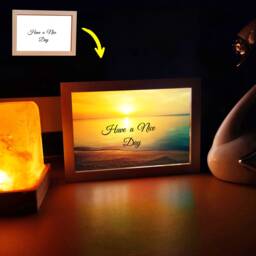 Personalized Photograph & Text Overlay Led Backlit Photo Frame - Express Your Heartfelt Emotions - thumbnail 1