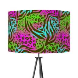Tropical Leaves Animal Print Pink Lamp Shade 25cm 30cm 35cm 40cm 45cm Botanical Green Sage Exotic Palms Drum Lampshade Table Ceiling Pendant