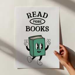 Read More Books Print - Book Wall Art Reading Poster Retro Lover Gift Classroom Decor Trendy Retro Print - thumbnail 2