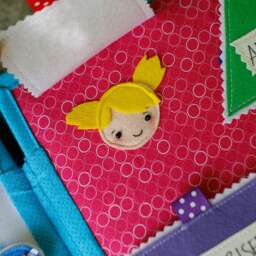 Emotions Flaps Page For Custom Built Quiet Book By Tomtoy, Fabric Busy Book Pages, 20x20cm, Single - thumbnail 2