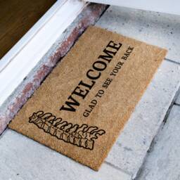 Welcome Glad To See Your Back - Chiropractor/Physiotherapy Funny Door Mat Business Gift - thumbnail 2