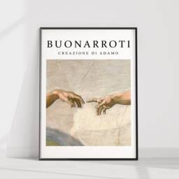 The Creation Of Adam, Michelangelo, Classical Art, Spiritual Print, Religious Poster, Wall Art Decor, Astrology Gift Idea, A1/A2/A3/A4 - thumbnail 2