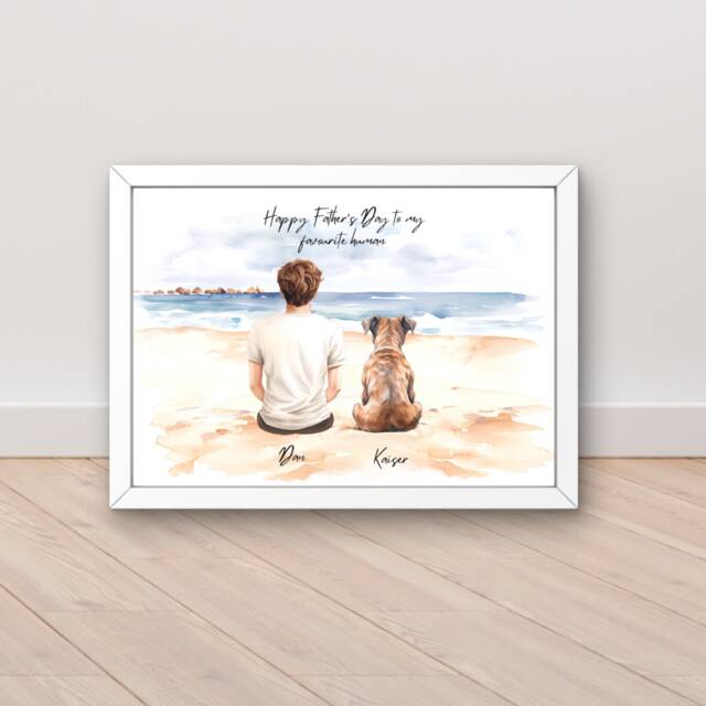 Dog Gifts For Dad, From The To Fathers Day Daughter, Gift Personalised Pet Print, Presents Dad - image 1