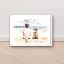 Dog Gifts For Dad, From The To Fathers Day Daughter, Gift Personalised Pet Print, Presents Dad - thumbnail 1