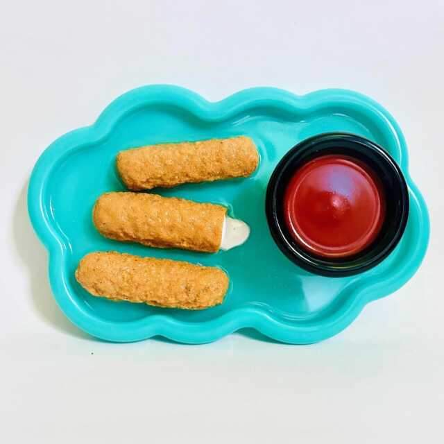 Mozzarella Sticks Wall Hanging/ Dopamine Decor/ Maximalist Fake Food/ Food Pop Art/ Sculpture/ Funky Decor/Kitchen Decor - image 1