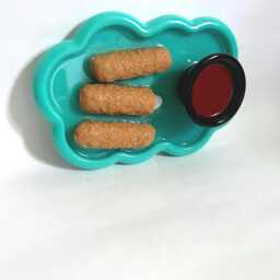 Mozzarella Sticks Wall Hanging/ Dopamine Decor/ Maximalist Fake Food/ Food Pop Art/ Sculpture/ Funky Decor/Kitchen Decor - thumbnail 2