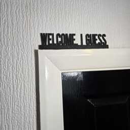 Welcome, I Guess Door Topper, Sarcastic Entryway Decor, Funny Home Accent, Quirky Wall Sign, Unique Gift For Humor Lovers - thumbnail 2