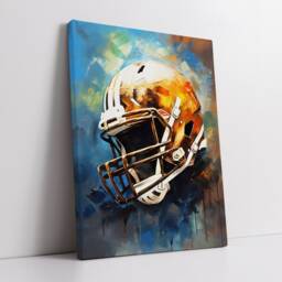 Football Helmet Retro Vintage Oil Painting Style Wall Art Framed Canvas Poster Print Home/Office Room Decor Teenager Athlete Gift - thumbnail 2