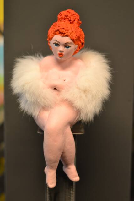 Lady Bubba Sculpture Papier-Mache Doll 30x12x14 cm Sculpture By - image 1