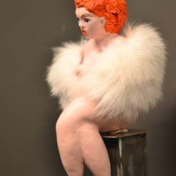 Lady Bubba Sculpture Papier-Mache Doll 30x12x14 cm Sculpture By - thumbnail 3