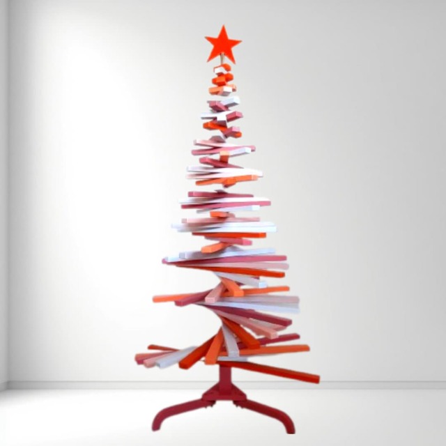 Designer Unique Xmas Tree 2025-2026 Rainbow Succulent Christmas Handmade Wooden Stained Colorful Christmas Decor - image 1