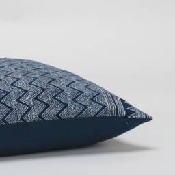 Hmong Indigo Batik Pillow Cover - 20x20 Tribal Cushion - thumbnail 4