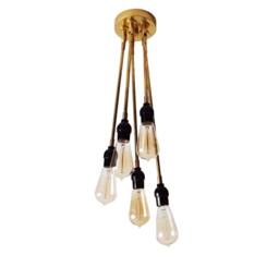 Articulating Flush Mount - Splintered 5 Arm Starburst Ceiling Light Contemporary Lighting Dining Room Hallway Modern Atomic - thumbnail 2
