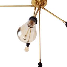 Articulating Flush Mount - Splintered 5 Arm Starburst Ceiling Light Contemporary Lighting Dining Room Hallway Modern Atomic - thumbnail 3
